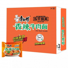 康师傅袋香辣牛肉面（24袋）6月