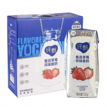 蒙牛纯真草莓风味酸奶(12盒)2月
