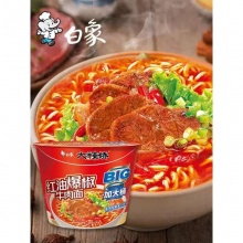 白象BIG桶红油爆椒133g*12桶
